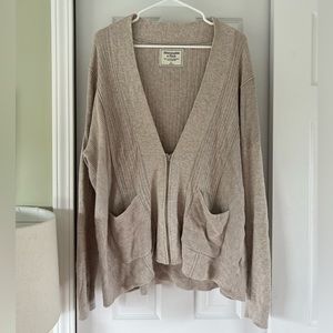 Abercrombie & Fitch Tan Cardigan